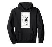 Cat Tarot Moon Card Mystic Black Astrology Kitty Pet Art Pullover Hoodie