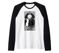 Cat Tarot The Moon Art Nouveau Vintage Funny Feline Cats Raglan Baseball Tee