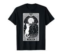 Cat Tarot The Moon Art Nouveau Vintage Funny Feline Cats T-Shirt
