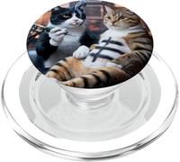Cat Tattooing Cat Funny Meme Inked Kitty Humor Tattoo Artist PopSockets PopGrip for MagSafe