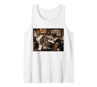 Cat Tattooing Cat Funny Meme Inked Kitty Humor Tattoo Artist Tank Top