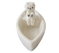 Cat Tea Light Holder - Cat Tea Light Holder | Cat Tea Light Holder Ornaments - Cat Holder Stand, Ceramic Cat Candle Holder, Creative Boat Candle Stand Ornament for Bedroom, Living