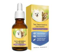 Cat Tear Stain Remover - Cleaning Solution for Eyes | 3.4x9.3cm, 25ml Safe Liquid with Gentle Drops, Soothing Wash for Puppies, Eye Discharge Cleaner, Debris Removal Fluid Pet Daily Grooming