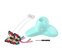 Cat Tease Toy Rotating Luminous Butterfly Electric 360° Rotary Cat Teaser for Interactive Playtime Green ABS Material