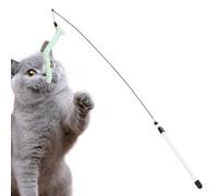Cat Teaser - 80cm Movement Fishing Rod,Cat Stick | For Home Living Room Apartment Training Activity After Meal Boredom Prevention Mental Stimulation