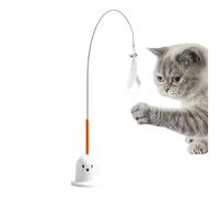 Cat Teaser, Cat Feather Suction Cup Kitten String Toy, Feather Cat Teaser Portable with Bell for Training, Reduces Boredom
