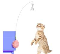 Cat Teaser - Cat Teaser Wand, Moving Kitty Toy | With Catnip Moving Interactive Self-Play Kitten Toy, Exercise Entertainment Wand Pet Play Stick Kitten Activity Boredom Reducer | For Most Cats And K