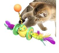 Cat Teaser Cute Chick Shape Feather Dump Doll Kitten Interactive Ball Safe Equipment Pet Toy for Indoor Games