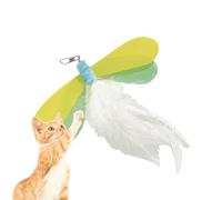 Cat Teaser | Dragonfly Shape Interactive Stick Accessories - Cat Stick Toy - for Pet Accessories Playing Entertainment Kittens Indoor Outdoor