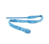 Cat Teaser Interactive Silicone Cat Toy for Funny Pet Playing Toy, Promotes Affection, 3 Color Snake Shape Teaser for Lover (Blue)