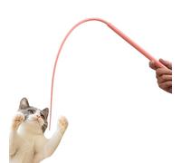 Cat Teaser, Silicone Funny Long Cat Wand, Soft Teaser Tail Shape Enhances Mental Enrichment for Indoor Home Playing Cage Exploring Relaxing Jumping Hunting Simulation