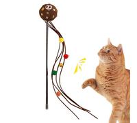 Cat Teaser Stick - Feathers Wand Toy, Teaser Rod, Playful Cat Training Stick | Ideal for Bonding Time Improving Agility Boosting Activity Levels and Entertaining Indoor Cats During Playtime