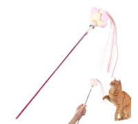 Cat Teaser Stick,Interactive Cat Teaser Wand Toy - Bite-Resistant Design Pet Exercise Toy for Home, Outdoors, Work Area, and Car