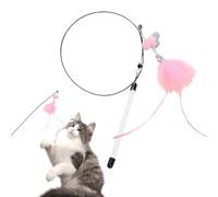 Cat Teaser Toy, 80 cm Realistic Interactive Toy - Bright Coloured Teaser for Daily Relaxation Routine at Home Link Building Play Time Indoor Exercise Enrichment Cat