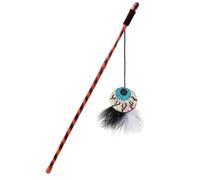 Cat Teaser Toy Halloween Kitten Feathers and Bell Teaser Toy Stick