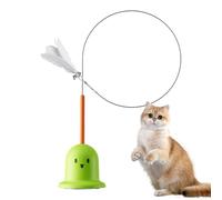 Cat Teaser Wand - 89g Suction Cup Interactive Play for Active Play, Quill with Portable Design, Kitten Exercise Stick for Indoor Entertainment, Multi-Colour, Training Aid