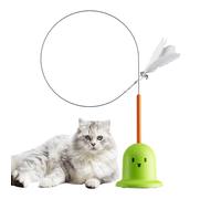 Cat Teaser Wand - Cat Teaser Stick with Bell | Kitten Game Toy Suction Cup, Portable Feline Wand with Tinker Bell for Activity Activity