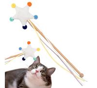 Cat Teaser Wand, Cat Teasing Stick Kitten Teaser Star Moon Cloud Cat Toy for Chasing, Exercising Training, Cat Stick for Bored Indoor Cats, Kitten