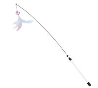 Cat Teaser Wand - Durable Interactive Pet Toy, Flexible Play Stick Toy, Engaging Kitty Exercise Toys, Realistic Wand, Active Indoor Feline Stimulation Game | Home Living Room Apartment