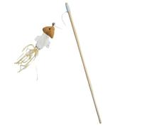 Cat Teaser Wand Feather Interactive Cat Toy With Feathers And On Wooden Stick Teaser Wand For Indoor Play Stimulates Natural Instincts Kqy312 (D, 40x2.5x2.5cm)