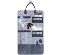 Cat Teaser Wand Holder - 70x40cm | Cat Wand Toy Organizer Bag With Adhesive Hook | Hanging Felt Organizer For Teaser Wands Cleaning Brushes For Wall Door Parent Use