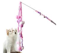 cat teaser wand | interactive cat toy stick | feather wand for cats | colorful kitten play stick | funny cat exercise toy | plush cat teaser toy | fairy wand cat toy | indoor cat toy | pet play