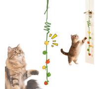 Cat Teaser Wand - Interactive Toy with Door Mounted Design | Engaging Exercise Stick for Indoor Kittens | Fun Stimulation Solution That Reduces Boredom At Home, In Sogg