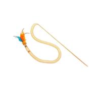 Cat Teaser Wand - Squeaky Feathers Teaser Stick Snake Mesh Interactive Cat Toy, Engaging Play Pole | Multi-Sensory Indoor Kitten Exercise Hunting Entertainment Activity Toy For Cats Training Playtime