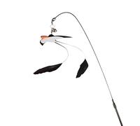 Cat Teaser Wand - Swallow Design Toy Rod, Interactive Feline Play Stick | Enrichment accessory with soft bell sound for indoor home living room apartment training post meal activity boredom prevention