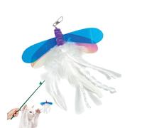 Cat Teaser Wand | Teasing Physical Training Stick in Dragonfly Shape - Cat Pole Toy,Playing for Kittens Pets Indoor Outdoor Home Entertainment