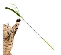 Cat Teaser Wand Toy, Realistic Grass Feathers With Flexible Spring 50cm ABS Polyester Fiber, Extra-Long Plush Handle Steel Wire Frame Self-Entertaining Toy For Indoor Cats Kittens