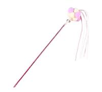 Cat Teaser Wand Toys - Interactive Teaser Wand with Plush Ball | Pet Companion Toy with Colorful Fringe for Home, Work Area, Outdoors, Car