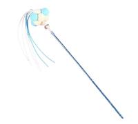 Cat Teasing Toy, Cat Teaser Stick - Cat Teaser Toy Interactive Teaser Wand with Plush Ball, Crisp Sound Pet Companion Toy for Workshop, Car, Home, Outdoor Use