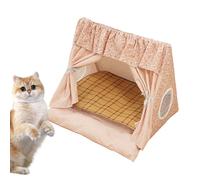 Cat Teepee | Cat Cave Bed,Comfortable House Nest with Removable Cooler Mat for Small Animals Puppies Kittens Bunnies Apartment Living Room Bedroom Play Area