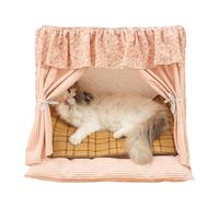 Cat Teepee | Cat Cave Tent - Comfortable House Nest with Removable Cooler Mat for Small Animals Puppies Kittens Bunnies Apartment Living Room Bedroom Play Area