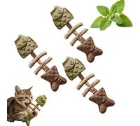 Cat Teething stick - Fish Bone Matatabi Catnip Dental Chew Toy