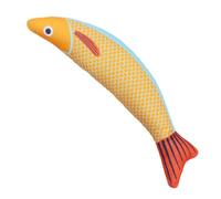 Cat Teething Toy, Catnip Plush Fish, Indoor Saury Bite Toys with Crinkle Sound, Interactive Kicking Toy with Soft Material, Fun Catnip Play Accessory for Cats of All Breeds