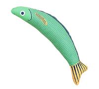 Cat Teething Toy, Catnip Plush Fish, Indoor Saury Bite Toys with Crinkle Sound, Interactive Kicking Toy with Soft Material, Fun Catnip Play Accessory for Cats of All Breeds