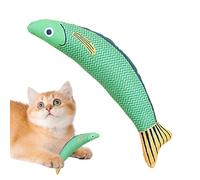 Cat Teething Toys - Soft Plush Biting, Catnip Fish kickers Toy | Saury Fish Shape With Crinkle Sound Indoor Play, Portable Interactive Chew Catnip Filling For Cats Of All Ages And Breeds