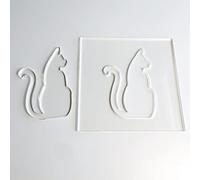 Cat Template, Clear Acrylic Template, Woodworking Router Template
