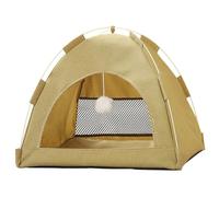 Cat Tent 15x15x13in Oxford Cloth Cozy Kitten Tent with Mesh Window & Furry Ball Removable Washable Secure Cat House for Small Pet 0-3kg.
