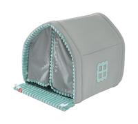 Cat Tent Bed - 14.17x14.17 Powder Coated Nest Warm Closed Comfortable Cave with Door, Four Seasons Refuge at Rest | Indoor Small Dogs Cats Kittens Rabbits