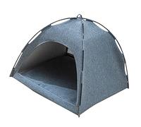 Cat Tent Bed, Large Space Cat Nest for All Seasons Breathable Comfortable Dog Cave Beds with Double Sided Cushion Washable Pet Tent House for Pet Cats Dog (S Size) (Blue)