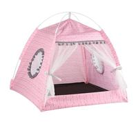 Cat Tent Cave Bed with Removable Cushion, 2-In-1 Cat Dog Teepee Bed House Cat Nest Sleeping Bag,Pet Indoor Outdoor House Detachable Breathable Mesh,Four Seasons Universal,48x48x46CM