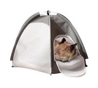 Cat Tent | Foldable and Breathable Cave Bed with Mesh | A Cat Cave with Zipper Door | for Apartment Residence Patio Balcony Porch Home Living Room