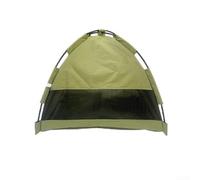 Cat Tent for For indoor Outdoor Use Foldable Tiny House Shelter for Small Pets Under 35 Pounds Made of Waterproof Oxford Cloth with Ventilation (Army Green-L Size)