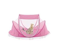 Cat Tent House - Lightweight Foldable Pet Playpen, Mesh Enclosure | small medium pet house cat bed dog cage cute dog cat tent for travel camping feline portable enclosure exercise kennel trave