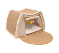 Cat Tent | Rest and Play House with Sisal Scratching Board, Scratching Tent | For Indoor Use in the Living Room, Bedroom or Pet Room During Winter