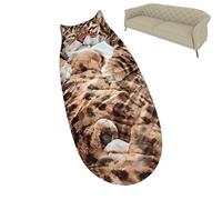 Cat-Themed Envelope Sleeping Bag For Adults, 68.89x31.49x1.97 Inch Extra-Large Plush Design With Soft Flannel Lining, Cute Cat Print Warm Blanket For Camping Home Travel, 500g, Style A/B/C