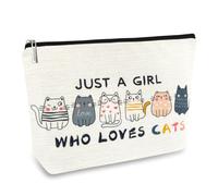 Cat-Themed Makeup Bags for Women and Girls - Cute Travel Makeup Bags with Zipper Pockets - The Perfect Choice for mom's Birthday and Christmas